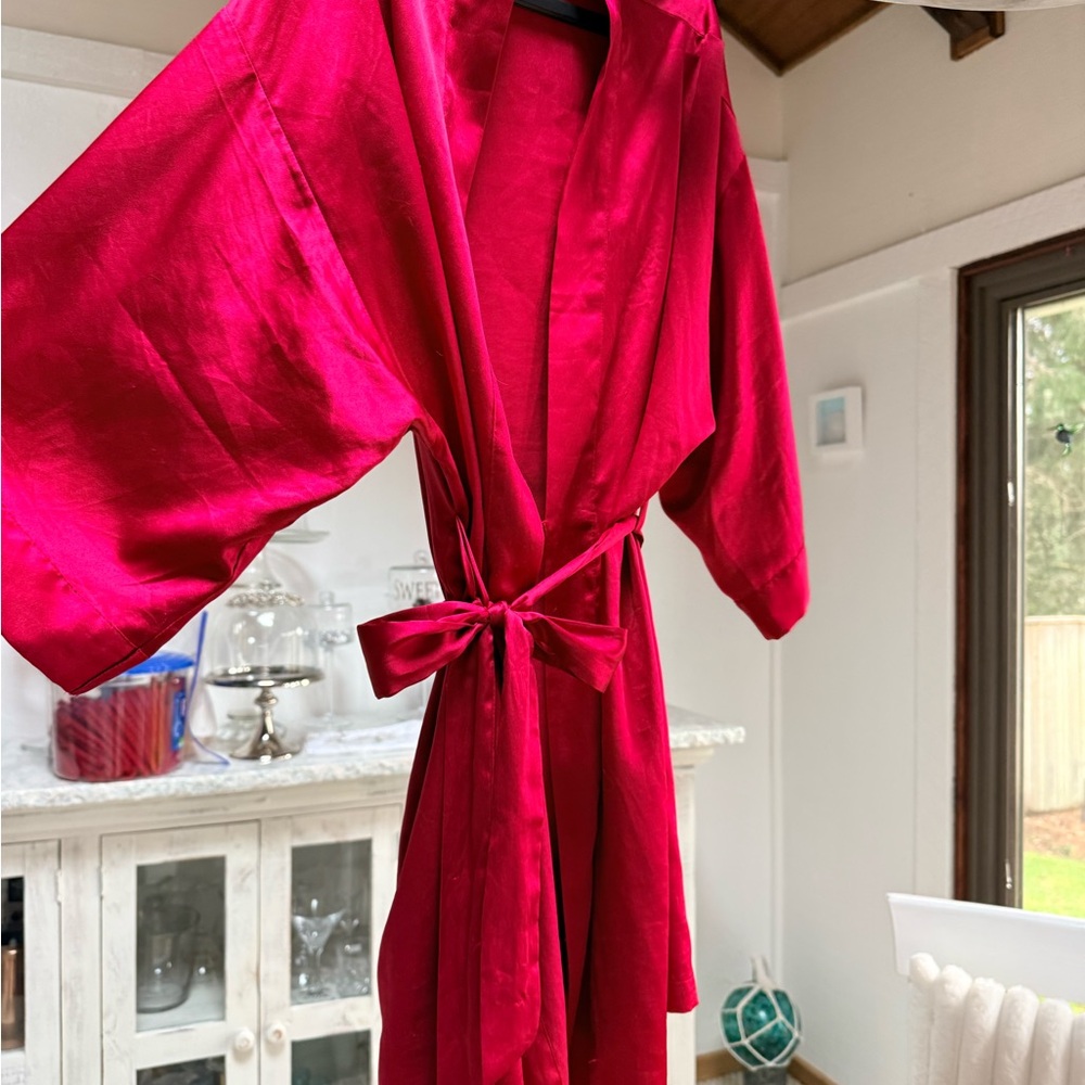 Victoria's Secret Vibrant Red shirt robe